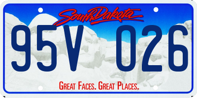 SD license plate 95VO26