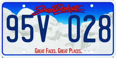 SD license plate 95VO28
