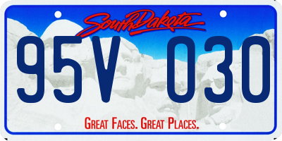 SD license plate 95VO30