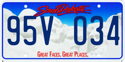 SD license plate 95VO34