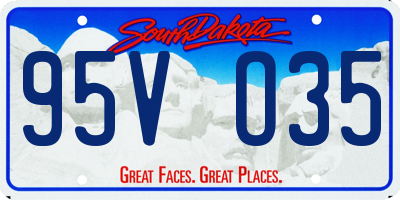 SD license plate 95VO35