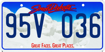 SD license plate 95VO36