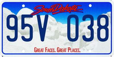 SD license plate 95VO38