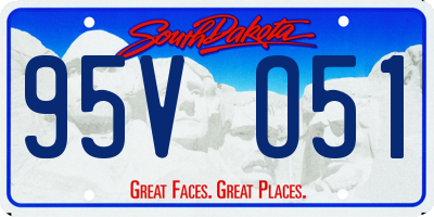 SD license plate 95VO51