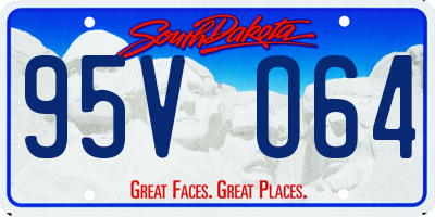 SD license plate 95VO64