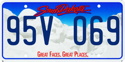 SD license plate 95VO69