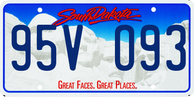 SD license plate 95VO93