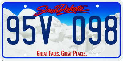 SD license plate 95VO98