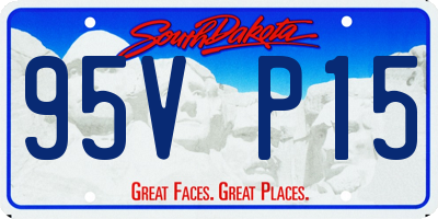 SD license plate 95VP15