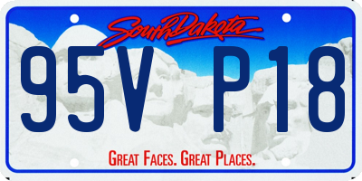 SD license plate 95VP18