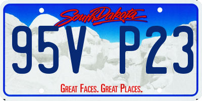 SD license plate 95VP23