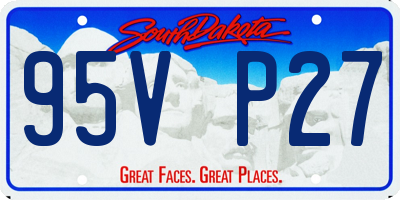 SD license plate 95VP27