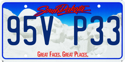SD license plate 95VP33