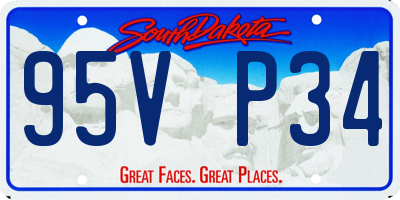 SD license plate 95VP34