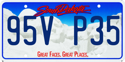 SD license plate 95VP35