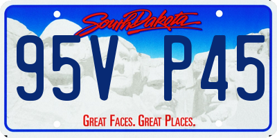 SD license plate 95VP45