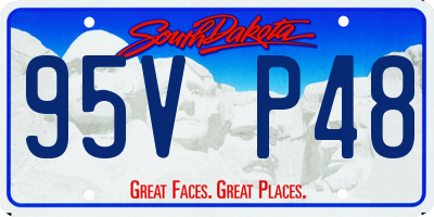 SD license plate 95VP48