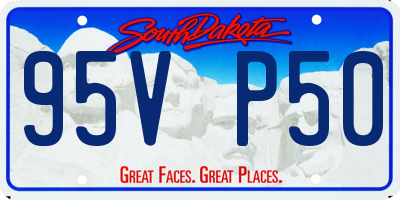 SD license plate 95VP50