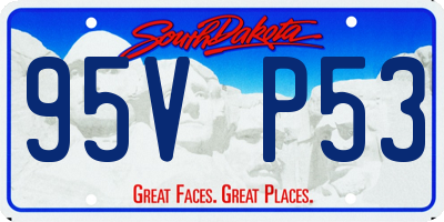 SD license plate 95VP53