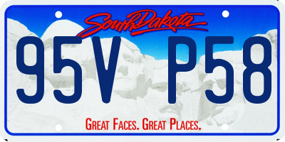 SD license plate 95VP58