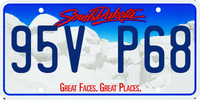SD license plate 95VP68