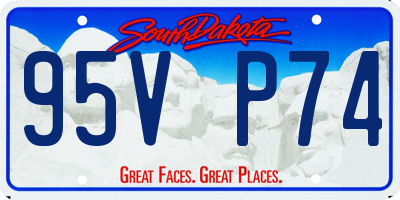 SD license plate 95VP74