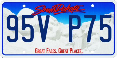 SD license plate 95VP75