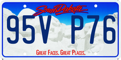 SD license plate 95VP76