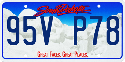 SD license plate 95VP78