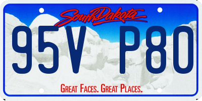 SD license plate 95VP80