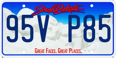 SD license plate 95VP85