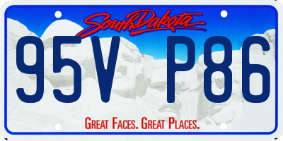 SD license plate 95VP86