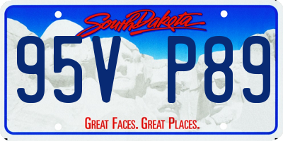 SD license plate 95VP89