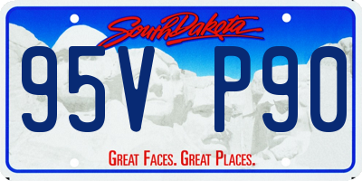 SD license plate 95VP90