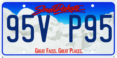 SD license plate 95VP95