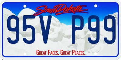 SD license plate 95VP99