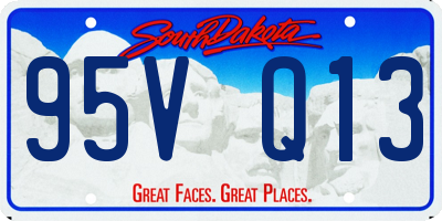 SD license plate 95VQ13