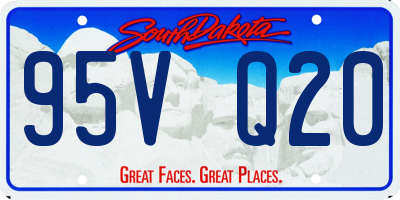 SD license plate 95VQ20