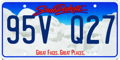 SD license plate 95VQ27