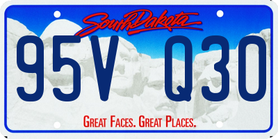 SD license plate 95VQ30