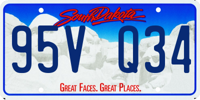 SD license plate 95VQ34