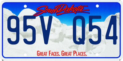 SD license plate 95VQ54