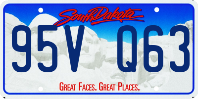 SD license plate 95VQ63