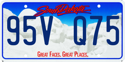 SD license plate 95VQ75