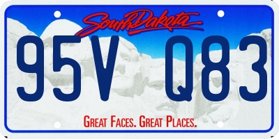 SD license plate 95VQ83