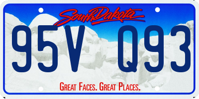 SD license plate 95VQ93