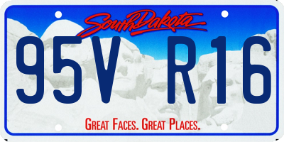 SD license plate 95VR16
