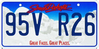 SD license plate 95VR26