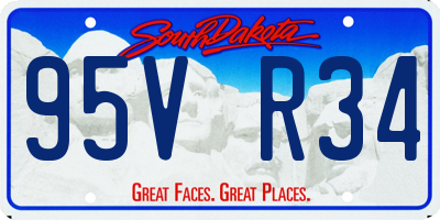 SD license plate 95VR34