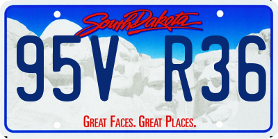 SD license plate 95VR36